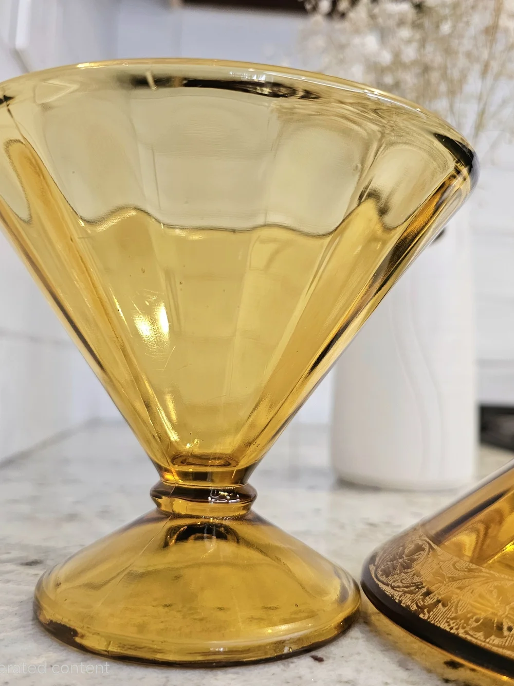 Westmoreland Amber Glass Compote Covered Candy Dish Home Accent Art Deco Vanity